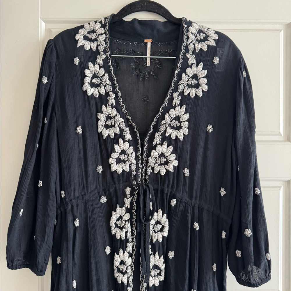 Free People Black and White Maxi Dress - Picture 5 of 7